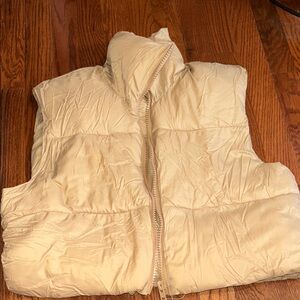 Women's Cream Puffer Vest